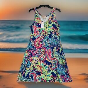 Philosophy Dress Womens PL Multicolor Paisley Party Tank Knit Jersey Studded
